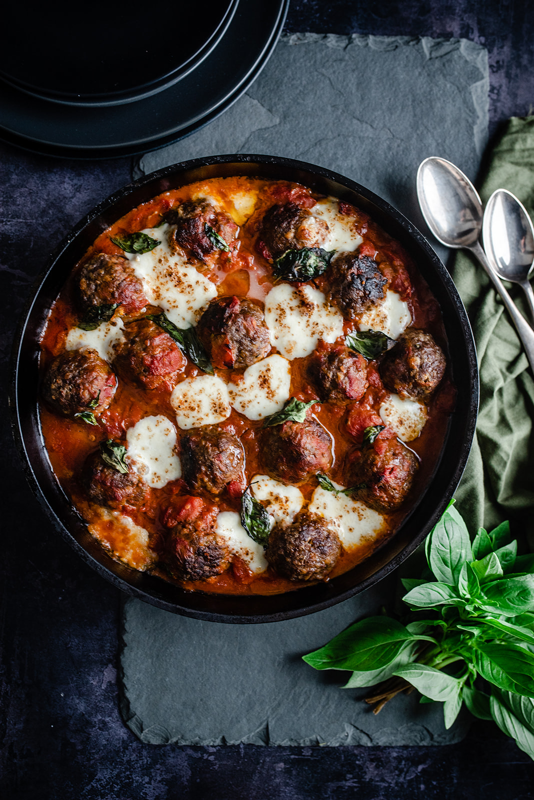 Cheesy Baked Meatballs